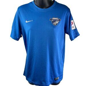 Boston Breakers Nike Dry-Fit Short Sleeve Blue Jersey NEFC Women’s XL Soccer